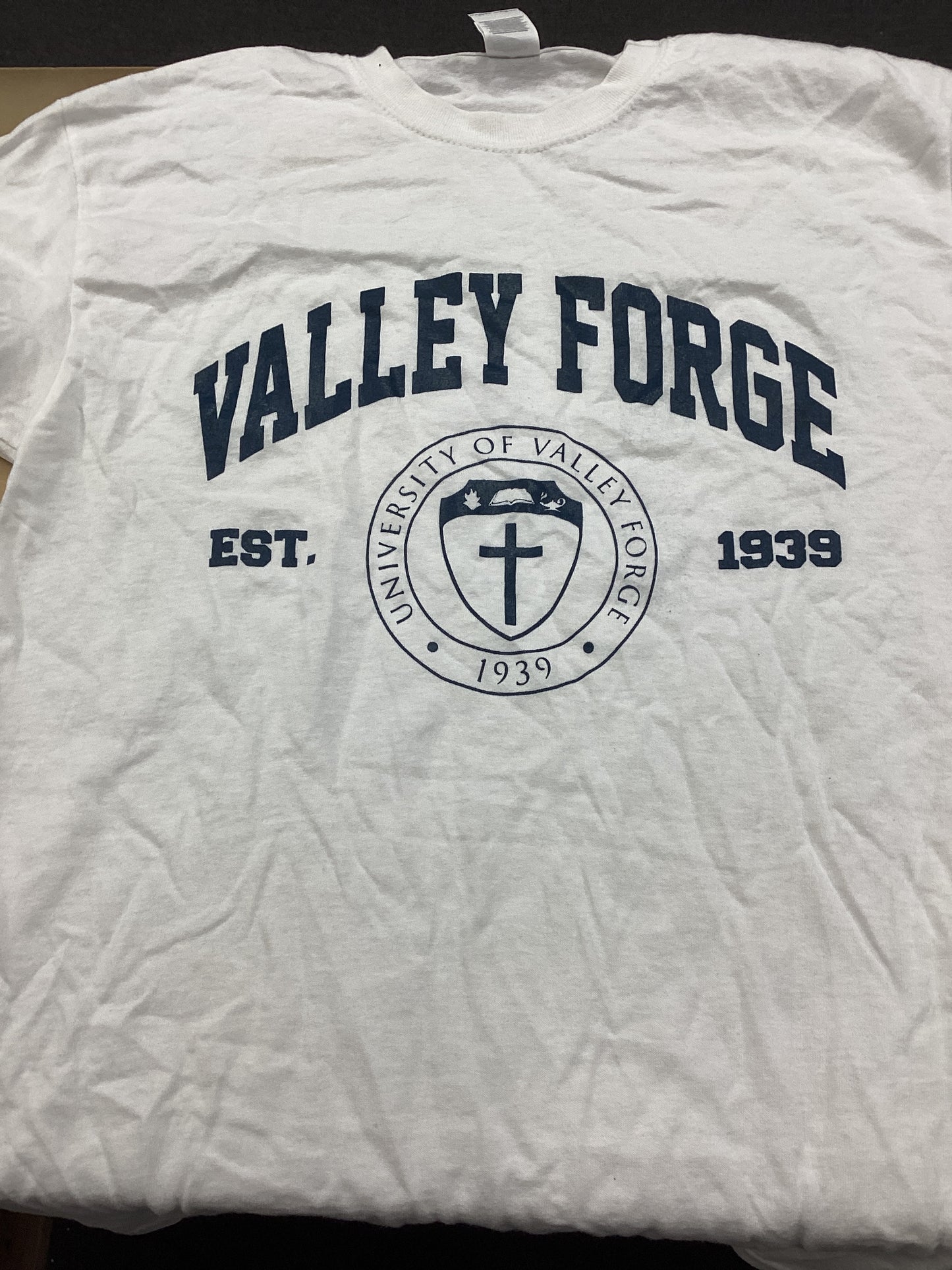 Valley Forge T-Shirt (White and Navy blue Logo)