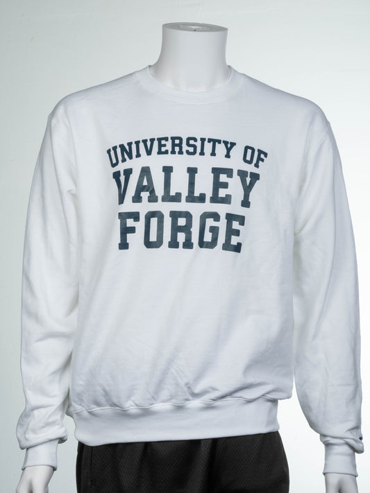 White Crewneck, Champion, University of Valley Forge