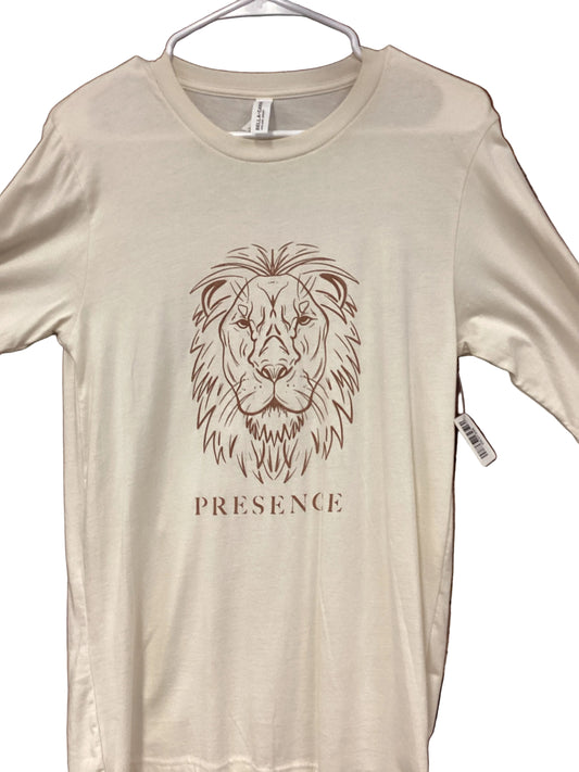 Bella Presence Lion Long Sleeve Cream T-Shirt