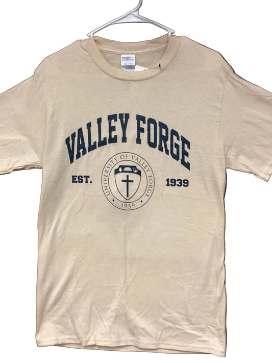 Port & Company Valley Forge Shield Beige T-Shirt